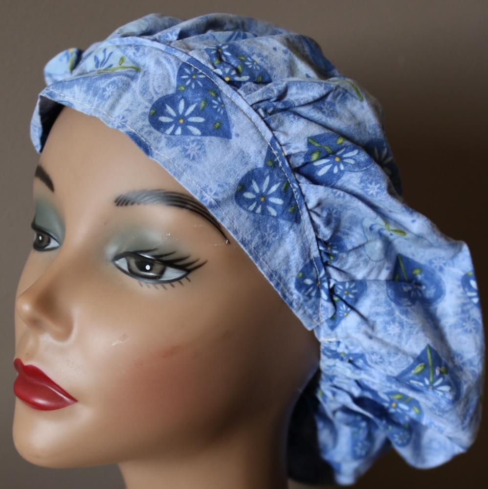 Blue Spring Love scrub hat